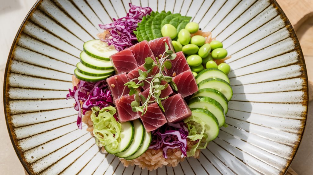 fresh seafood rice bowl