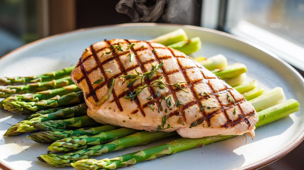 grilled chicken and asparagus