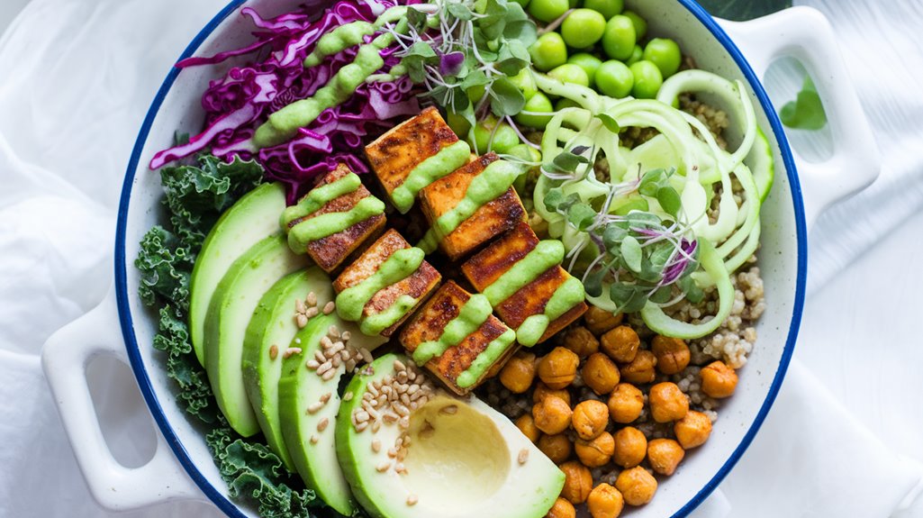 healthy green protein bowl