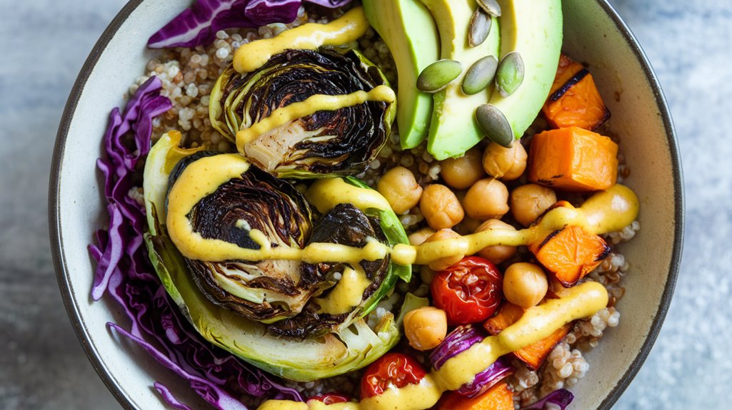 healthy roasted vegetable bowl