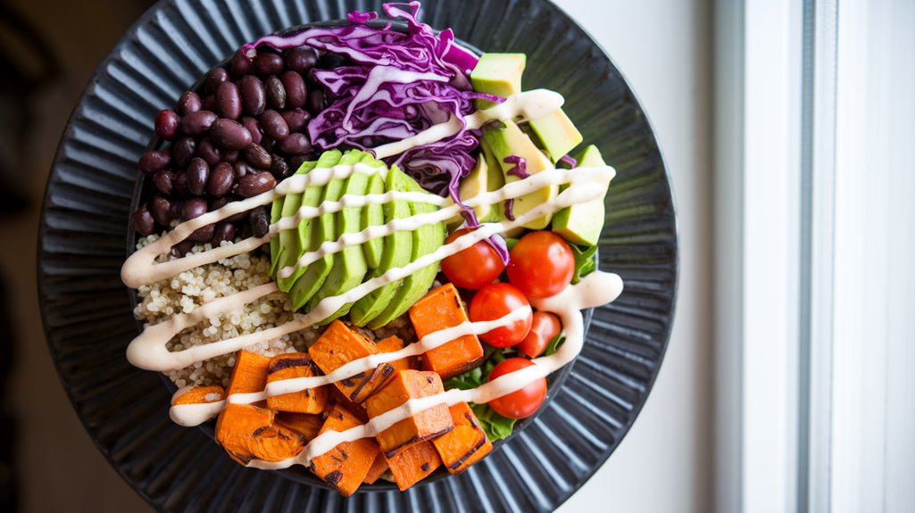 healthy vegetarian grain bowl