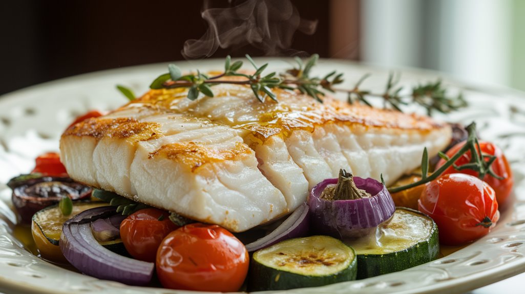 mediterranean baked cod dish