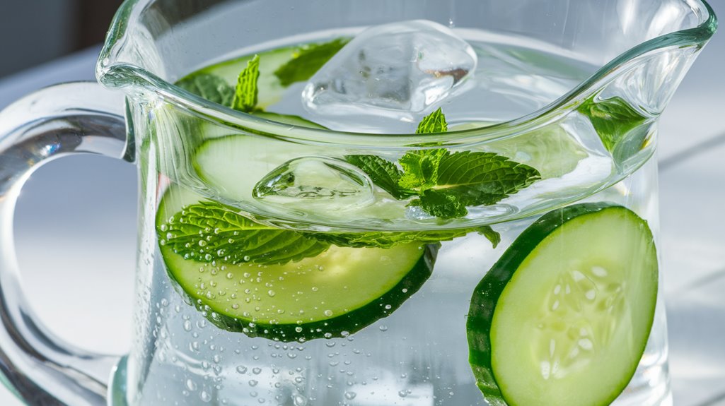 refreshing cucumber mint infusion